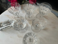 Lot de 6 verres à vin 12,5 cm Cristal Baccarat signés, modèle Ile de France