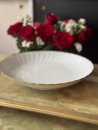 Plat rond creux Porcelaine de Limoges Bernardaud modèle Verlaine