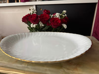 Plat ovale Porcelaine de Limoges Bernardaud modèle Verlaine