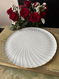 Plat à tarte Porcelaine de Limoges Bernardaud modèle Verlaine