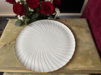 Plat à tarte Porcelaine de Limoges Bernardaud modèle Verlaine