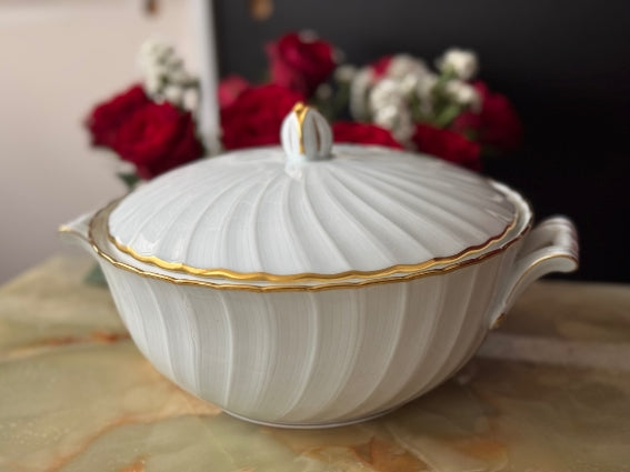 Soupière/Légumier Porcelaine de Limoges Bernardaud modèle Verlaine
