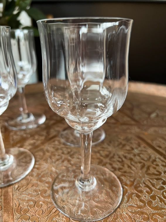 Lot de 6 verres à vin blanc Cristal Baccarat Capri signés avec boîte d'origine