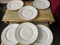 Lot de 6 assiettes plates 21,5 cm Porcelaine de Limoges Bernardaud modèle Verlaine