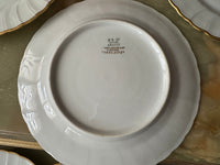 Lot de 6 assiettes plates 21,5 cm Porcelaine de Limoges Bernardaud modèle Verlaine