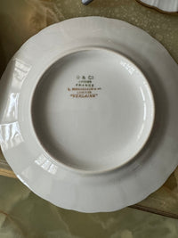 Lot de 6 assiettes à pain Porcelaine de Limoges Bernardaud modèle Verlaine