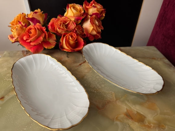 Lot de 2 raviers Porcelaine de Limoges Bernardaud modèle Verlaine