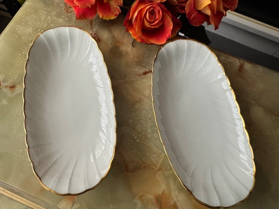 Lot de 2 raviers Porcelaine de Limoges Bernardaud modèle Verlaine