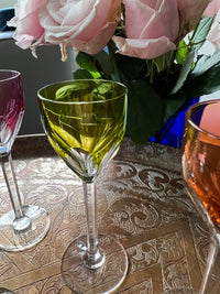 Lot de 6 verres à liqueur Genova multicolores estampillés très bon état