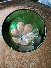 Un verre roemer Cristal Baccarat modèle Genova vert très bon état
