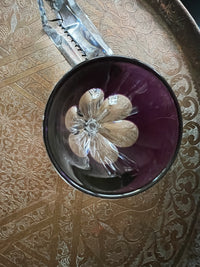 Un verre roemer Cristal Baccarat modèle Genova violet très bon état