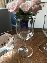 &nbsp;Lot de 2 verres à vin rouge Cristal Baccarat Capri signés très bon état