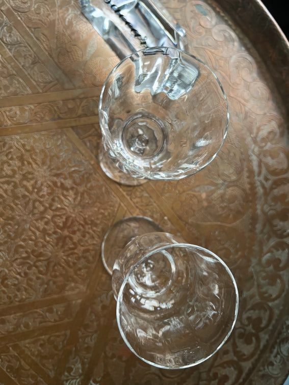 &nbsp;Lot de 2 verres à vin rouge Cristal Baccarat Capri signés très bon état