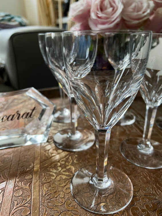 Lot de 6 verres à vin 15 cm Cristal Baccarat modèle Genova très bon état