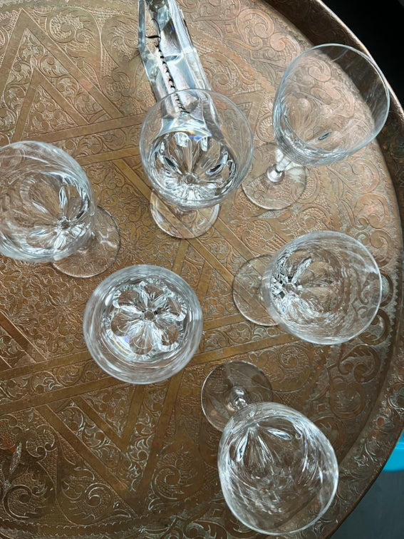 Lot de 6 verres à vin 15 cm Cristal Baccarat modèle Genova très bon état