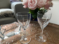 Lot de 2 verres à vin 15 cm Cristal Baccarat modèle Genova très bon état