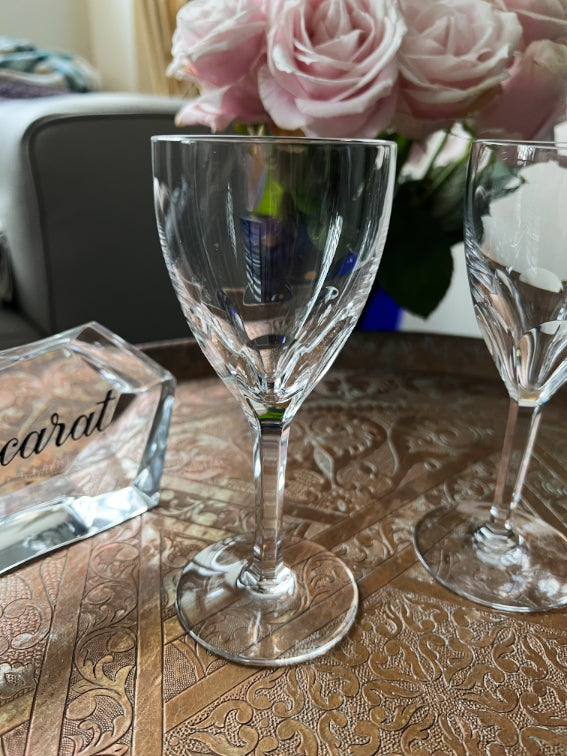 Lot de 2 verres à vin 15 cm Cristal Baccarat modèle Genova très bon état