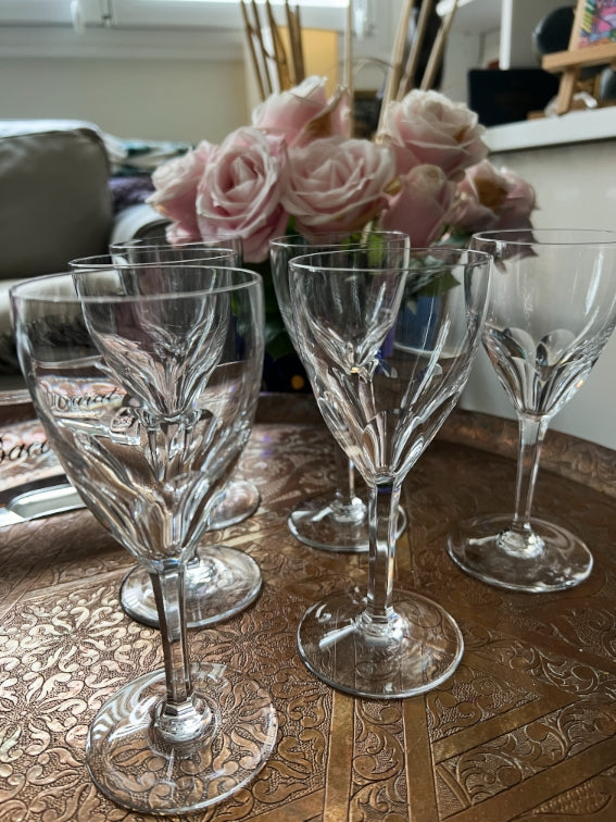 Lot de 6 verres à vin 16,5 cm Cristal Baccarat modèle Genova très bon état