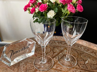 Lot de 2 verres à eau 17,5 cm Cristal Baccarat modèle Genova très bon état