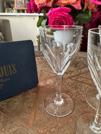 Lot de 3 verres à vin Cristal Saint Louis modèle Bristol signés très bon état