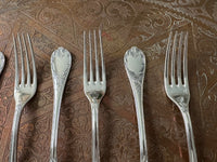 Christofle modèle Marly 6 fourchettes de table métal argenté très bon état