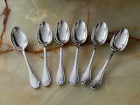 Set de 24 pièces Christofle/Alfenide modèle Pompadour métal argenté très bon état avec écrin