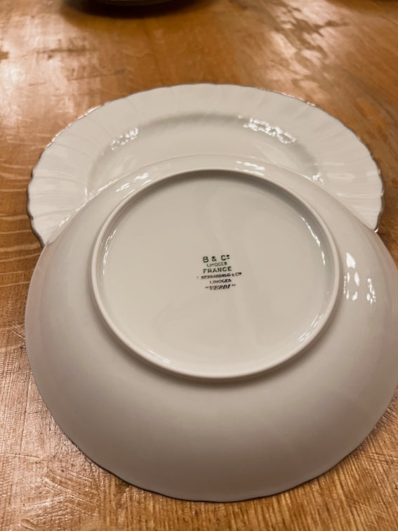 Lot 6 assiettes creuses Porcelaine Bernardaud modèle Verdi