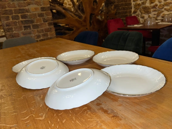 Lot 6 assiettes creuses Porcelaine Bernardaud modèle Verdi