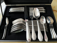 Set de 24 pièces Christofle/Alfenide modèle Pompadour métal argenté très bon état avec écrin