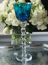 Roemer Saint Louis Bubbles bleu clair signé état neuf