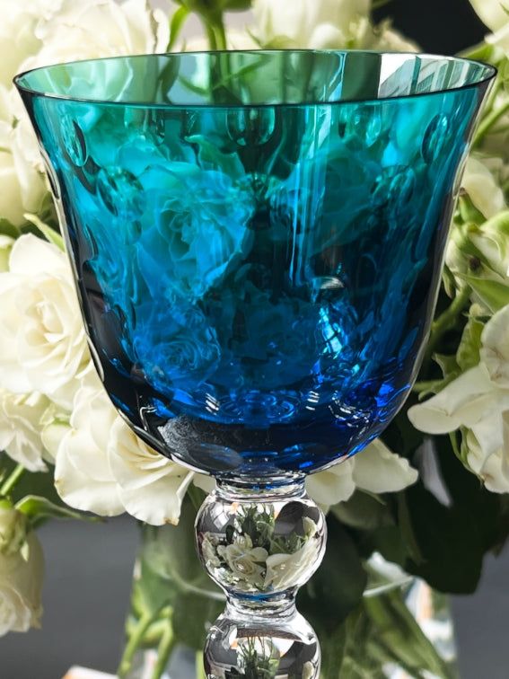 Roemer Saint Louis Bubbles bleu clair signé état neuf