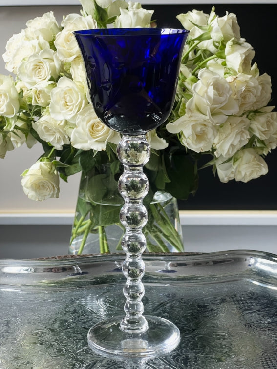 Roemer Saint Louis Bubbles dark blue signed new condition