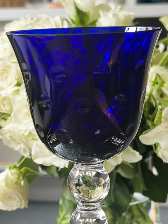 Roemer Saint Louis Bubbles dark blue signed new condition