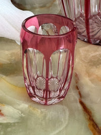 Service à liqueur Cristal Saint Louis rouge très bon état années 30