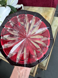 Service à liqueur Cristal Saint Louis rouge très bon état années 30