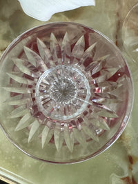 Lot de 6 coupes à champagne Cristal Saint Louis rouges très bon état années 30