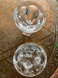 Set of 2 Baccarat Harcourt crystal red wine glasses excellent condition 13.5 cm