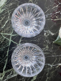 Lot de 2 verres à vin Cristal Baccarat modèle Massena parfait état h 16,5 cm