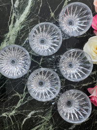Lot de 6 verres à vin Cristal Baccarat modèle Massena parfait état h 16,5 cm