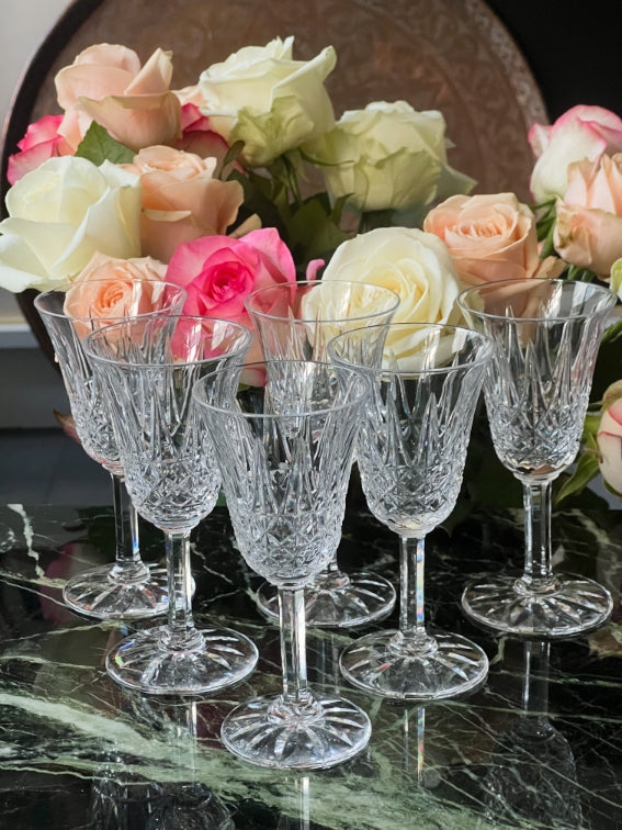 Lot de 6 verres à porto/vin blanc Cristal Saint Louis modèle Tarn hauteur 13 cm