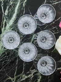 Lot de 6 verres à porto/vin blanc Cristal Saint Louis modèle Tarn hauteur 13 cm