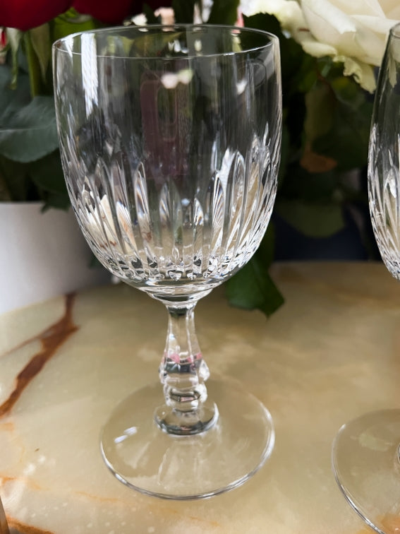 Lot de 2 verres à eau Cristal Saint Louis modèle Liane estampillés très bon état