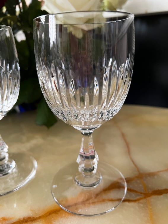 Lot de 2 verres à eau Cristal Saint Louis modèle Liane estampillés très bon état