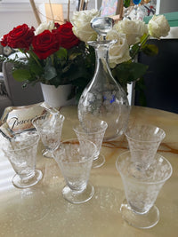 Service à porto/liqueur Baccarat Elisabeth Millefiori