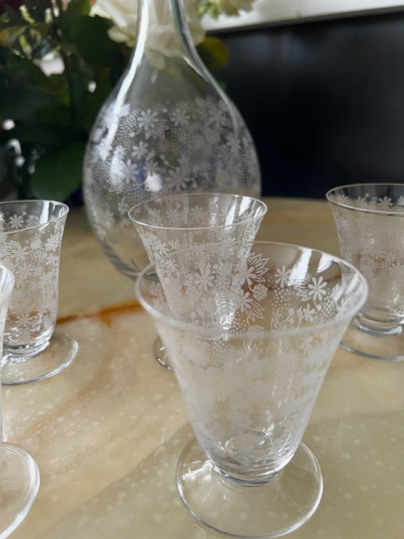 Service à porto/liqueur Baccarat Elisabeth Millefiori