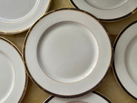 Lot de 6 assiettes 26,5 cm Porcelaine de Limoges Bernardaud Antinea Anthracite