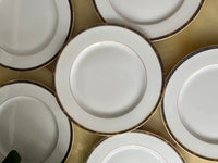 Lot de 6 assiettes 26,5 cm Porcelaine de Limoges Bernardaud Antinea Anthracite