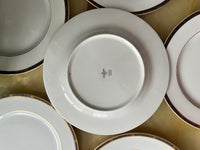 Lot de 6 assiettes 26,5 cm Porcelaine de Limoges Bernardaud Antinea Anthracite