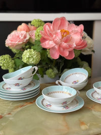 Lot de 6 tasses Porcelaine de Limoges Georges Boyer