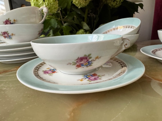 Lot de 6 tasses Porcelaine de Limoges Georges Boyer